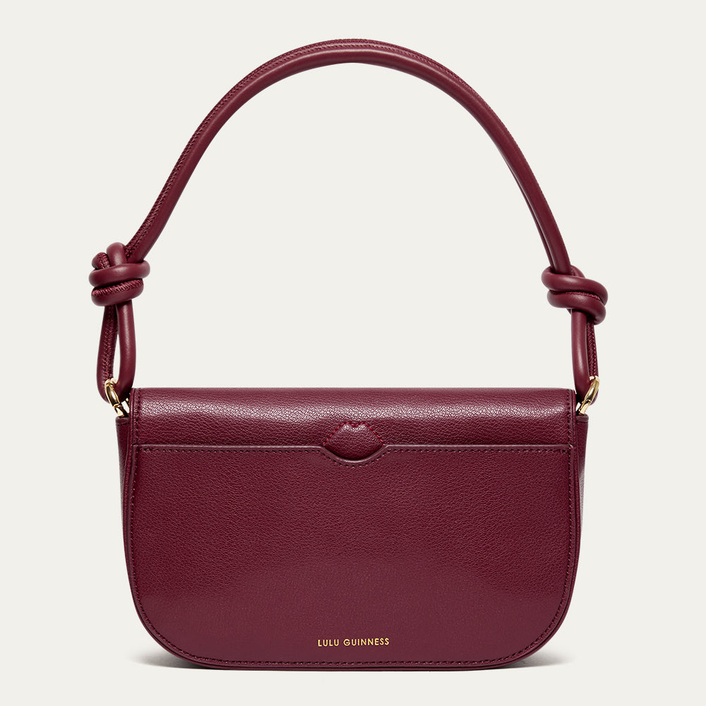 Garnet Red Cara Clutch Bag | Designer Leather Clutch Bags | Lulu