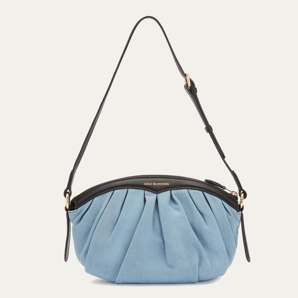 Denim Rosalyn Shoulder Bag | Designer Shoulder Bags | Lulu Guinness