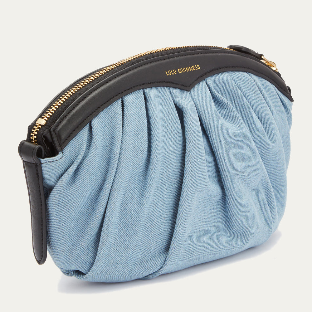 Denim Rosalyn Shoulder Bag | Designer Shoulder Bags | Lulu Guinness