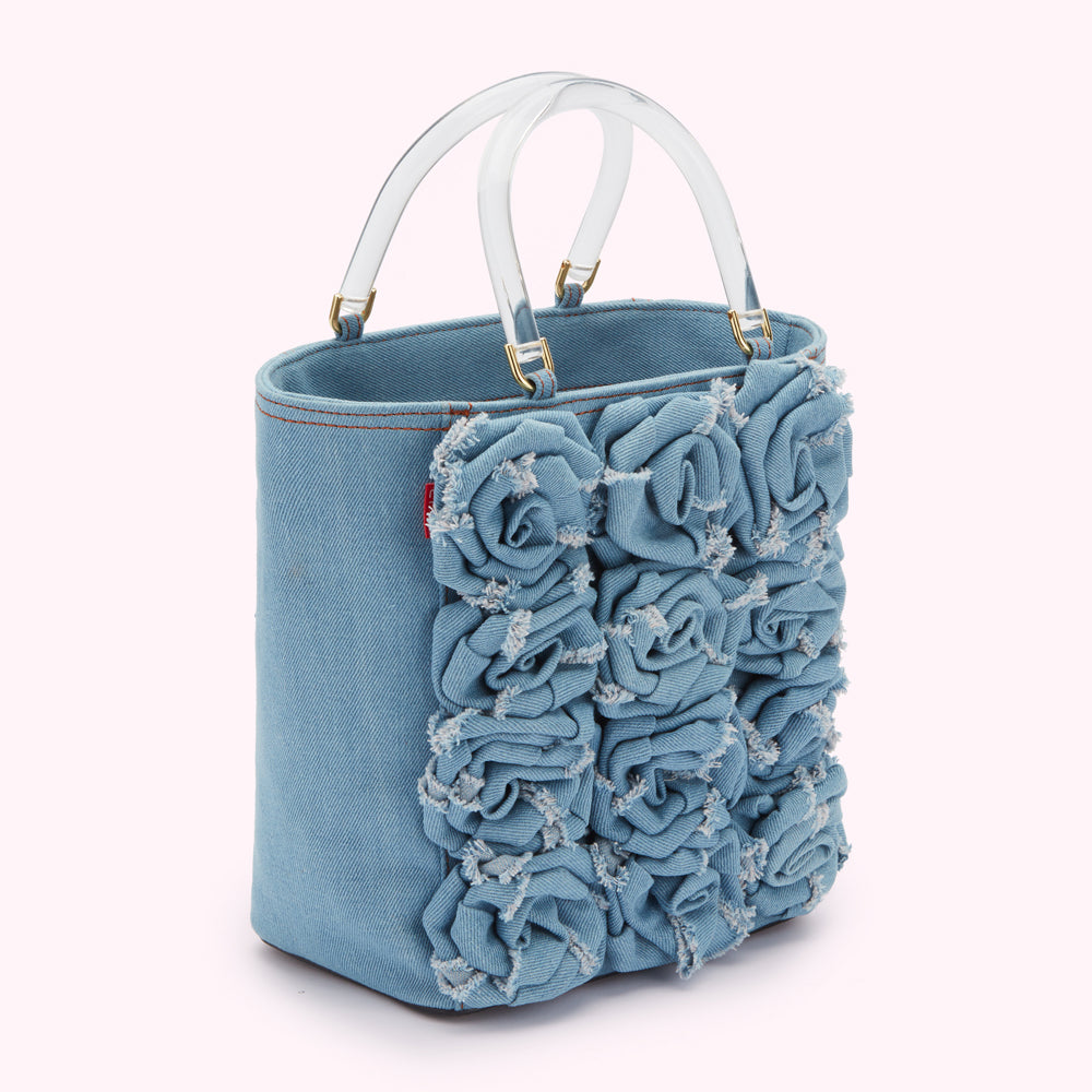Denim Roses Bibi Tote | Design Tote Bags | Lulu Guinness