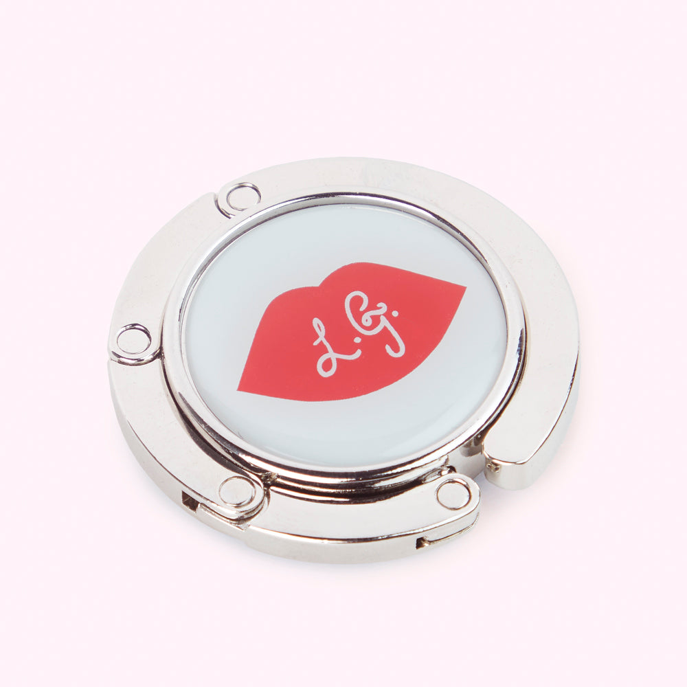 SKY GREY LIP HANDBAG HOOK