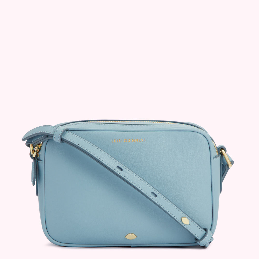 LIGHT BLUE LEATHER COLE CROSSBODY BAG