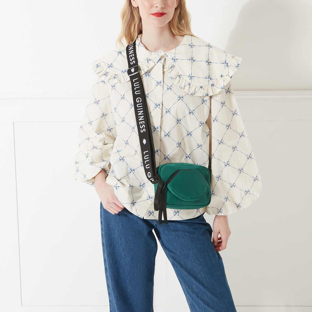Emerald Green Nylon Pam Crossbody Bag | Lulu Guinness