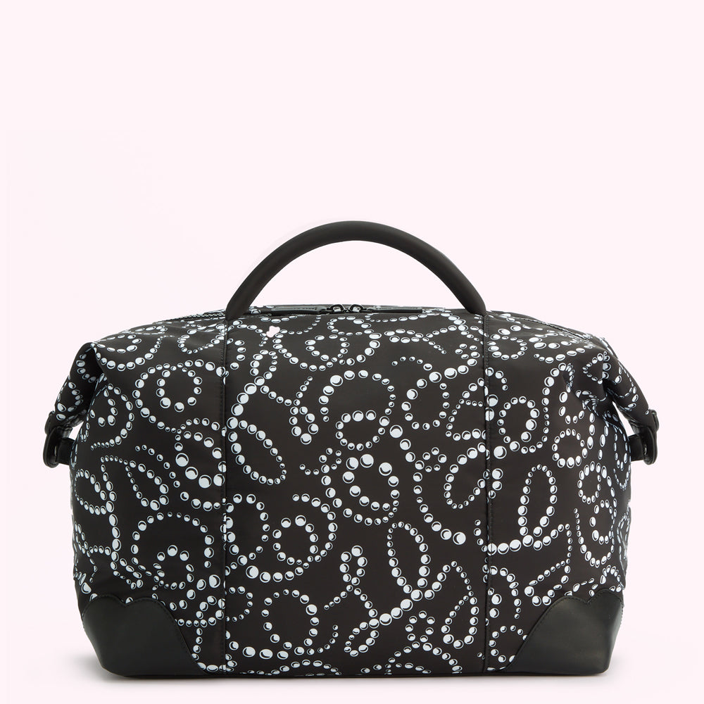 Black Lulu Pearl Print Fenella Holdall | Lulu Guinness