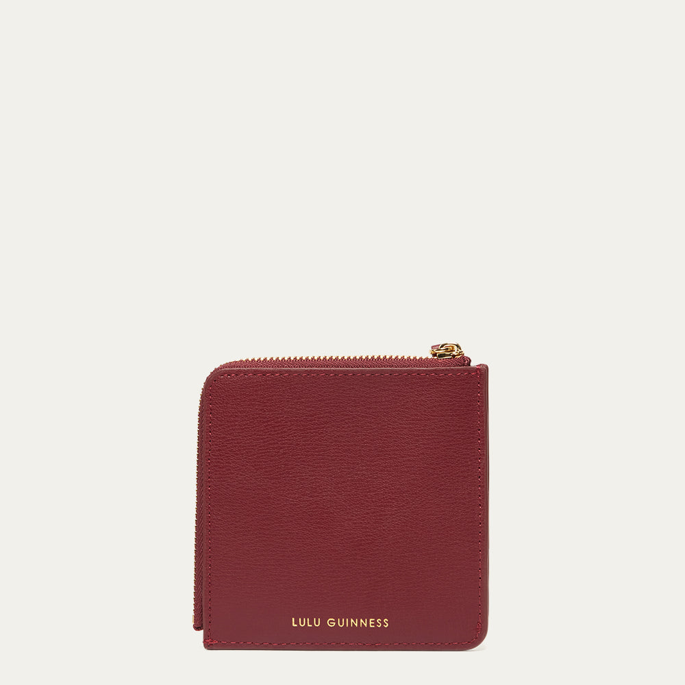 LULU GUINNESS ミニ財布 Garnet Red Bloody Mary Coin Purse | Designer Wallets | Lulu Guinness
