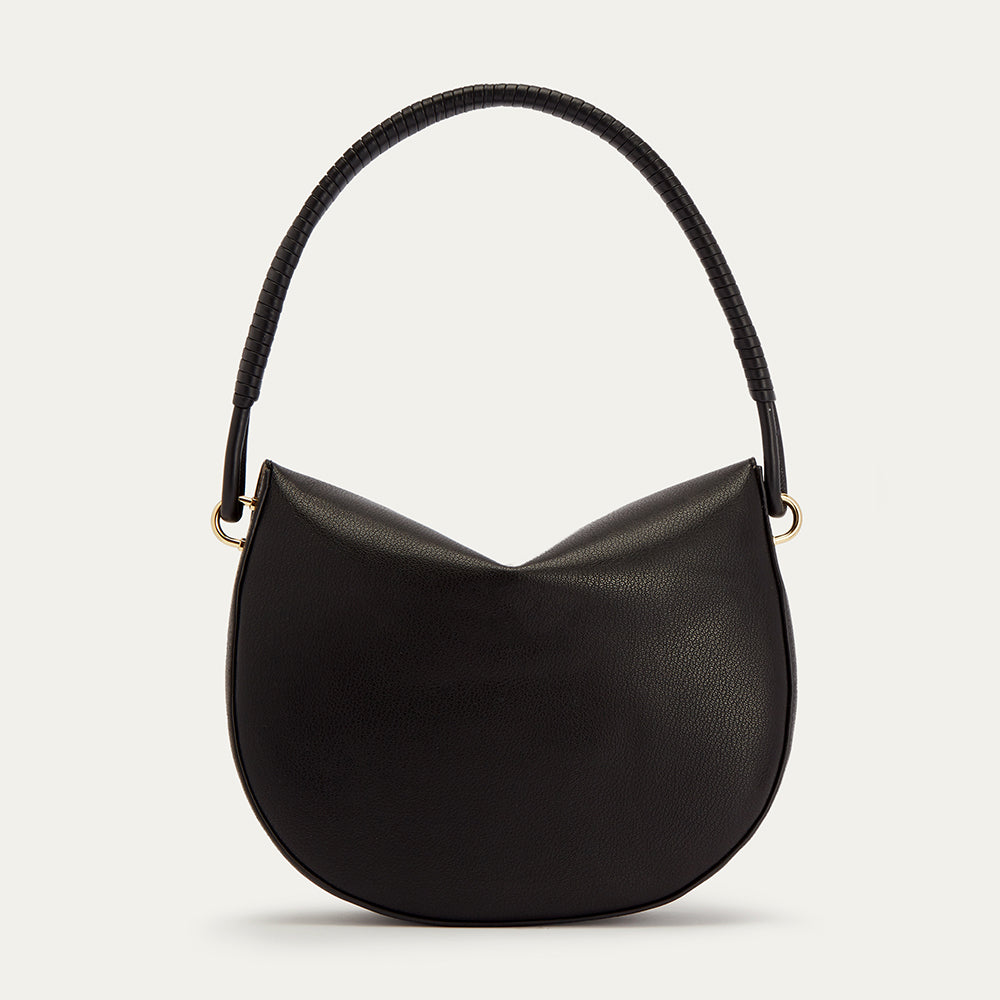 Black Mei Shoulder Bag | Designer Leather Handbags