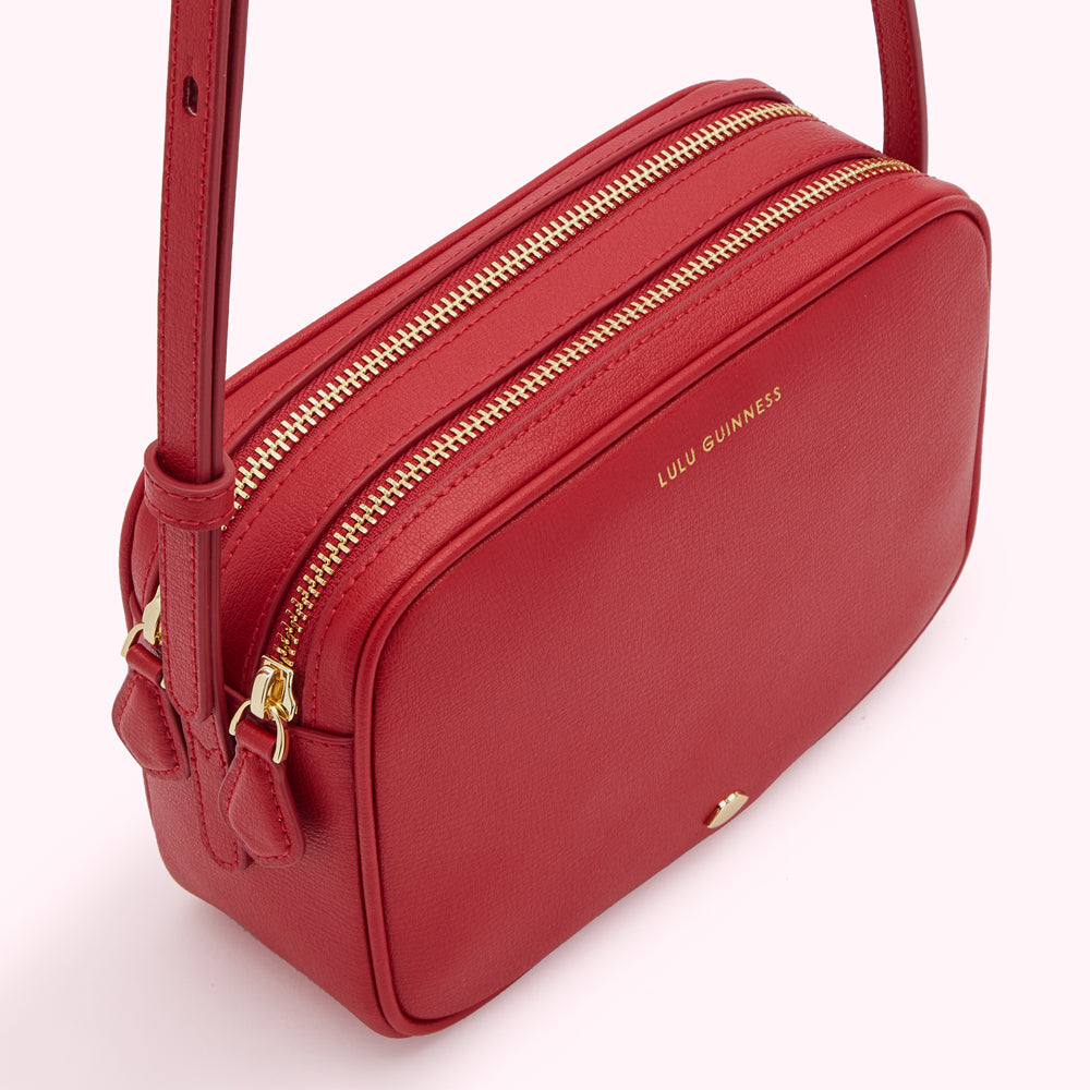 LULU RED LEATHER COLE CROSSBODY BAG - Main Image