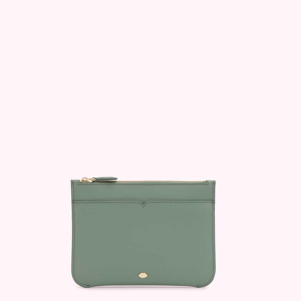 SAGE LEATHER AVA POCHETTE