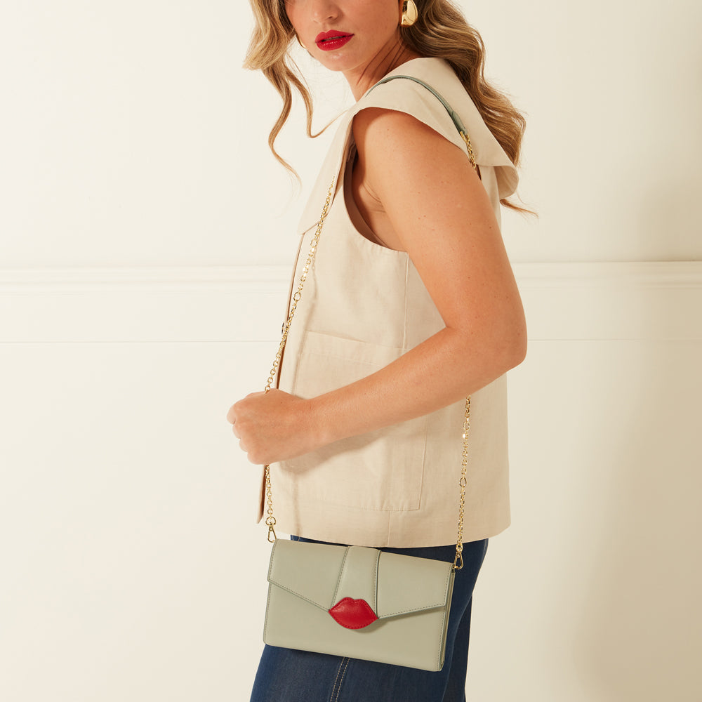 SHAGREEN QUILTED LIP LEATHER ABBY CROSSBODY BAG