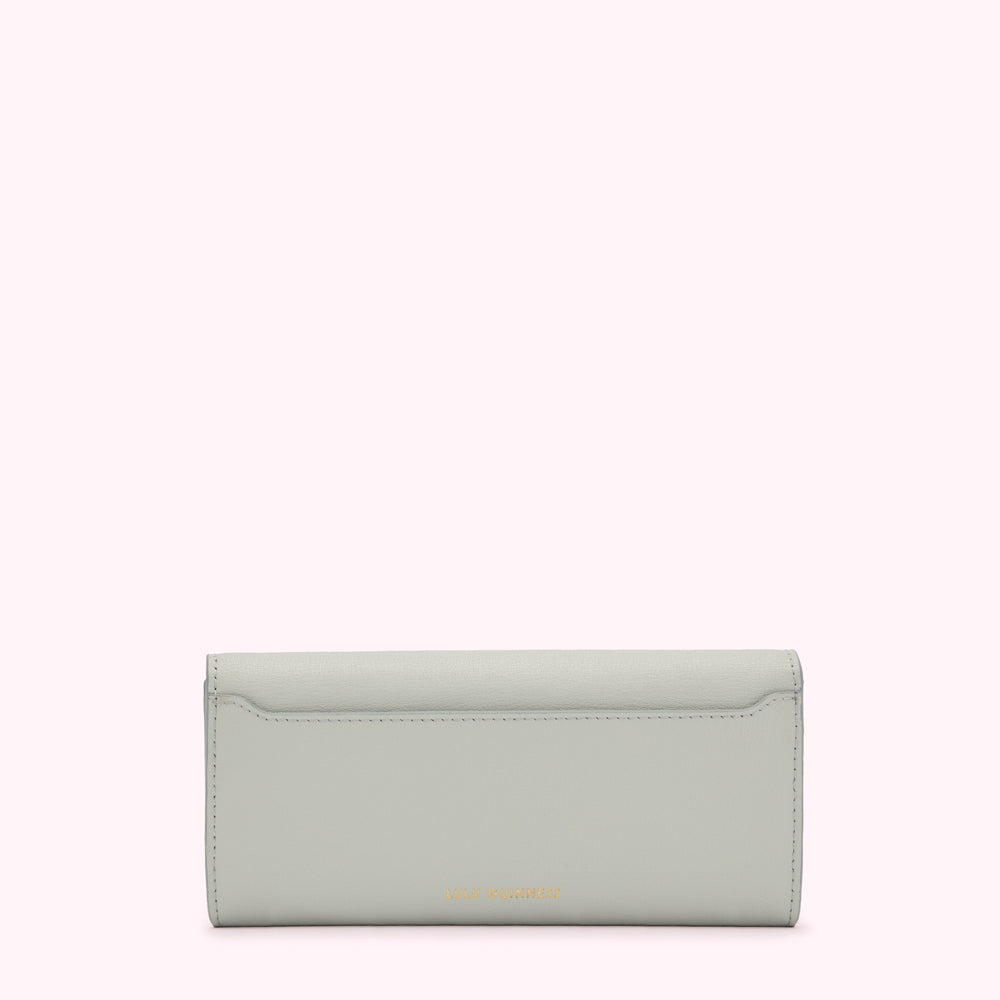 SHAGREEN LEATHER SOLID LIP CORA WALLET