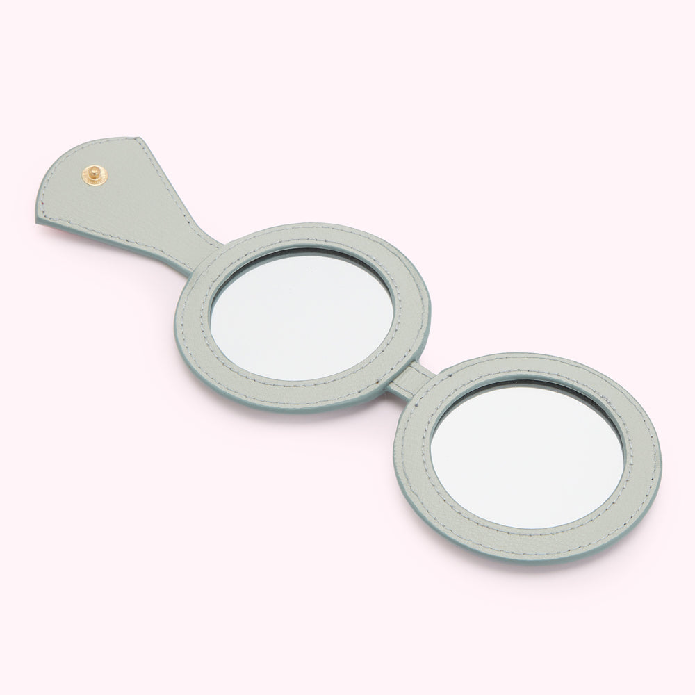 Shagreen Padded Gia Compact Mirror | Lulu Guinness