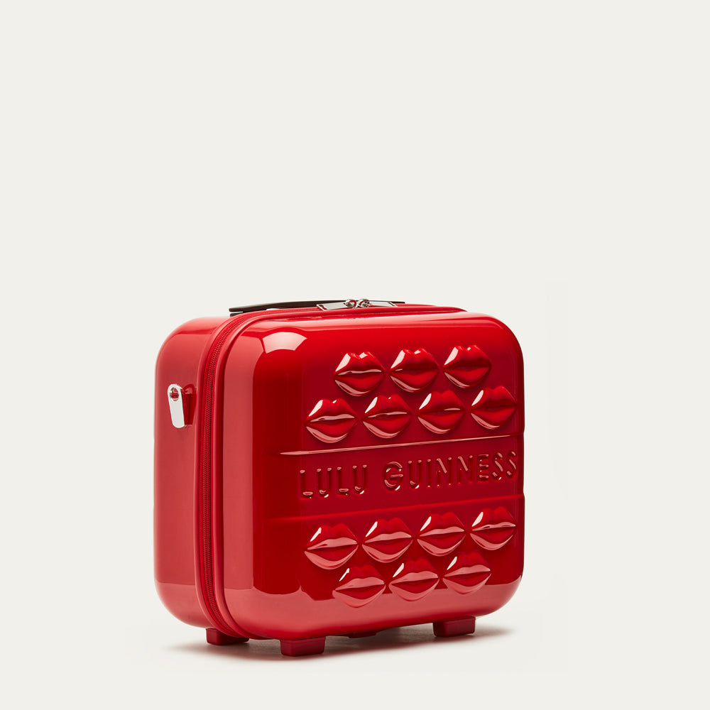 Red Lulu Lips Vanity Case | Travel | Lulu Guinness Red Lulu Lips Vanity Case | Travel | Lulu Guinness