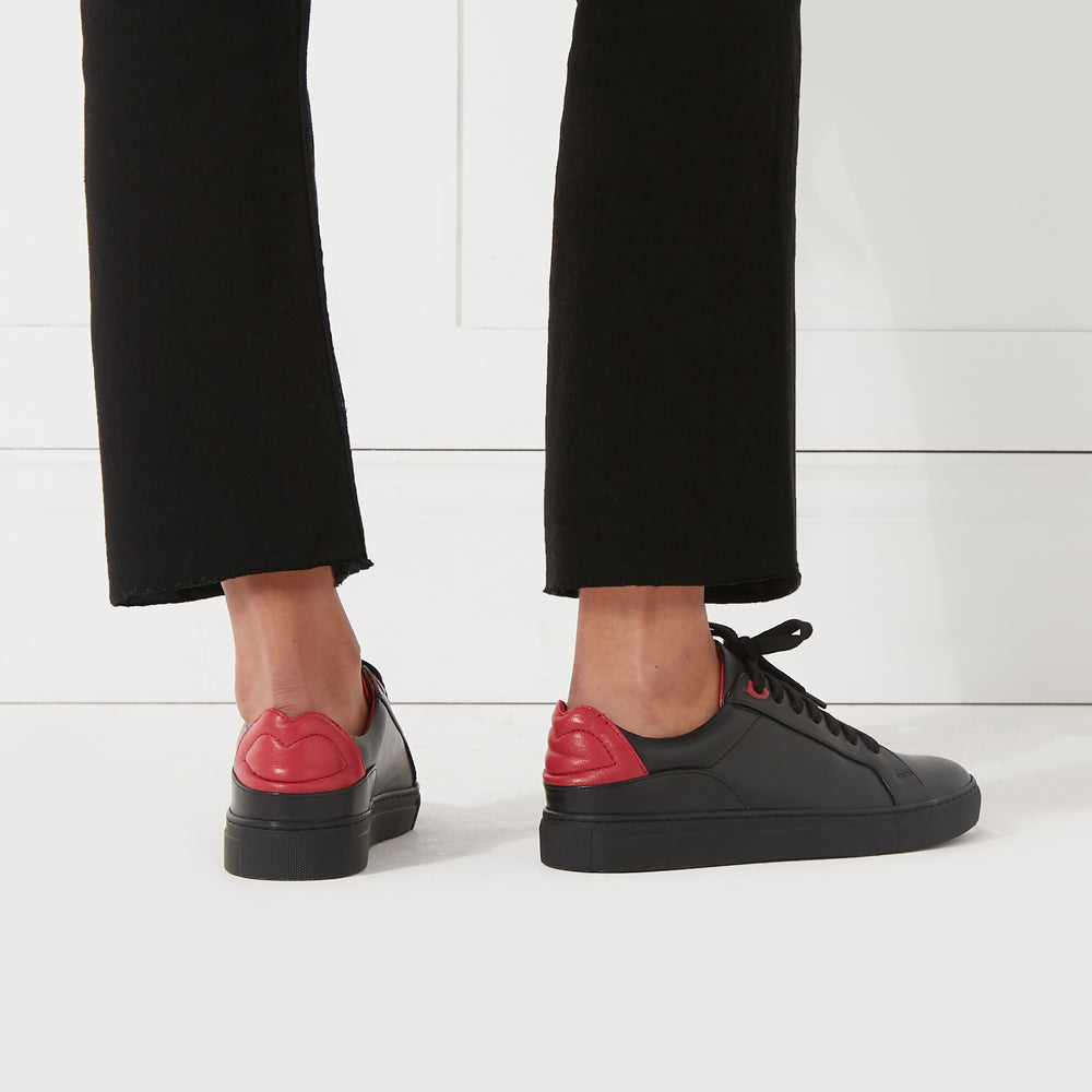 Black Leather Lips Natasha Trainers Lulu Guinness