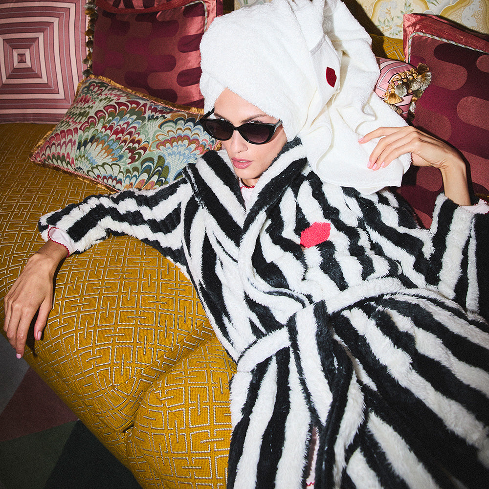 ladies striped dressing gown bawilom Womens Striped Robe Fleece Plush Soft Fluffy Fuzzy Cozy Winter Warm  Lightweight Bathrobe, Shower Spa House Long Robe at Amazon Women's Clothing  store