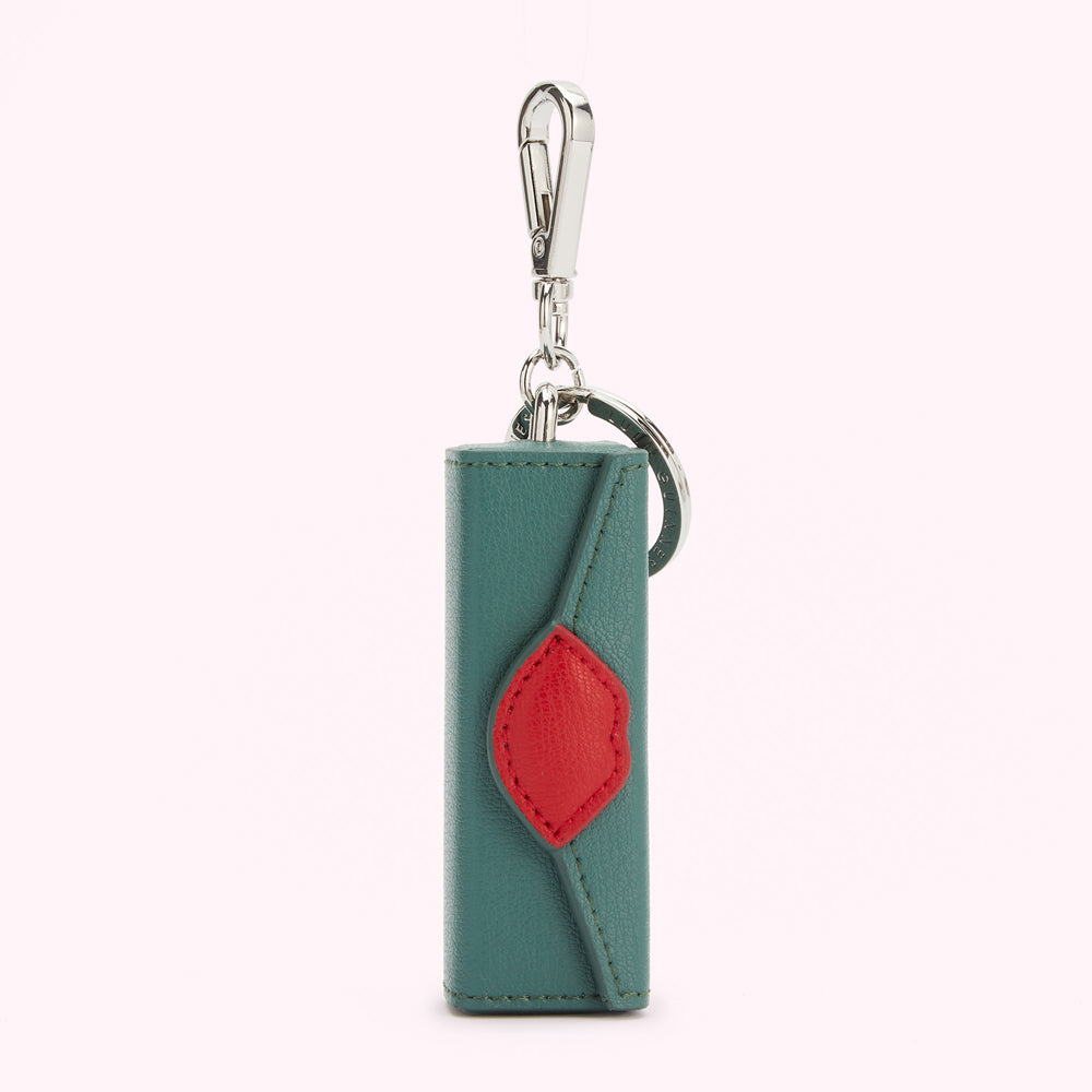 Seapine Leather Lipstick Holder Keyring | Lulu Guinness