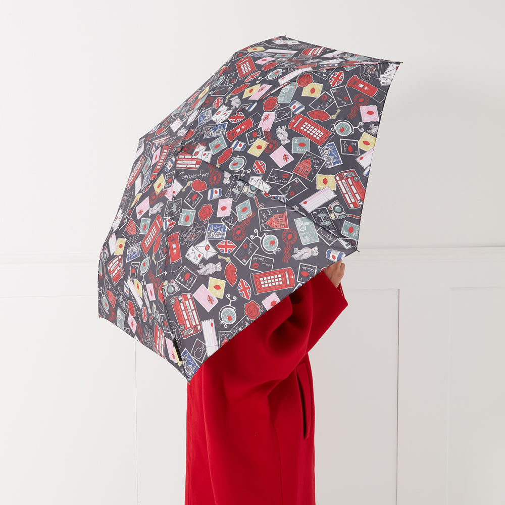 Multi Wish You Were Here Compact Umbrella | Women's Designer Umbrellas