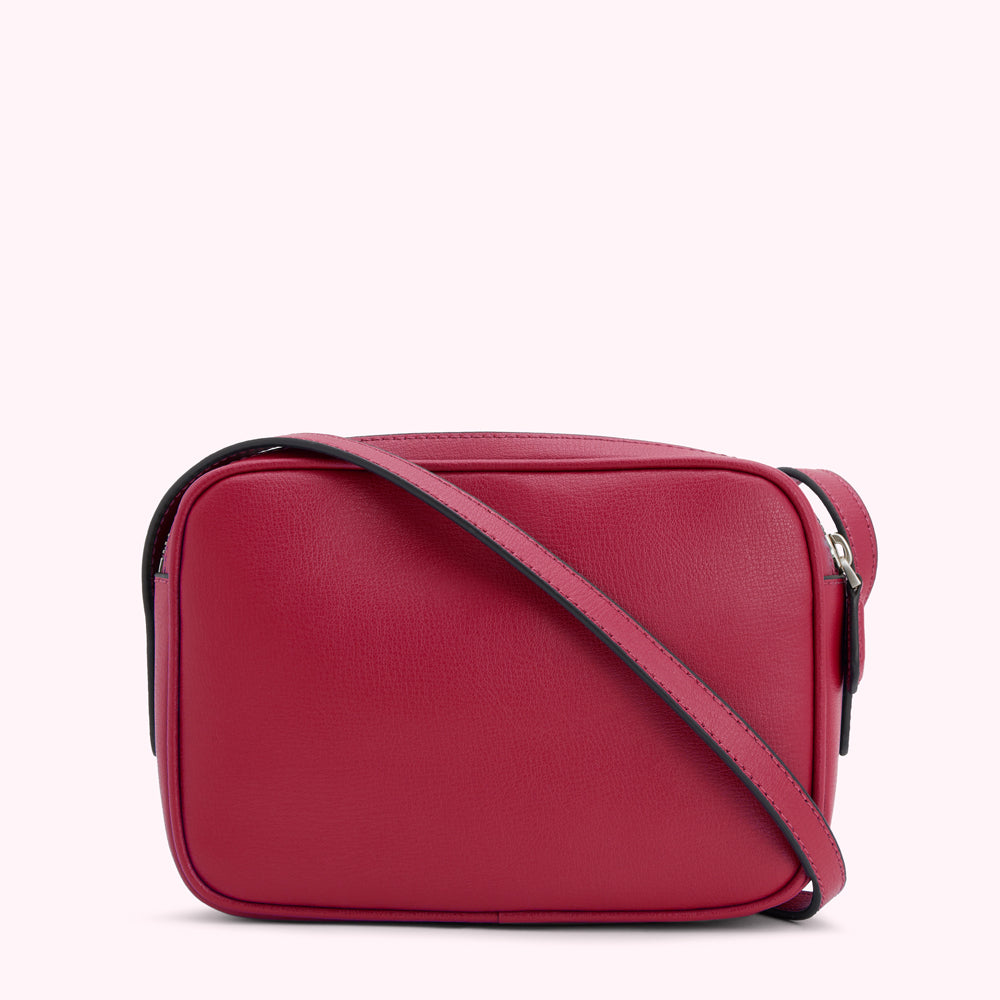 Raspberry Leather Cole Crossbody Bag Lulu Guinness