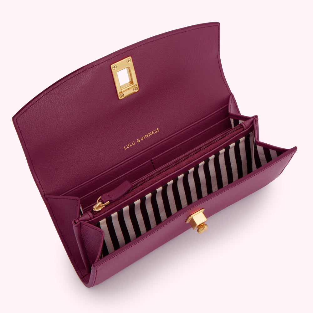 Peony Lip Turnlock Lucia Wallet | Lulu Guinness