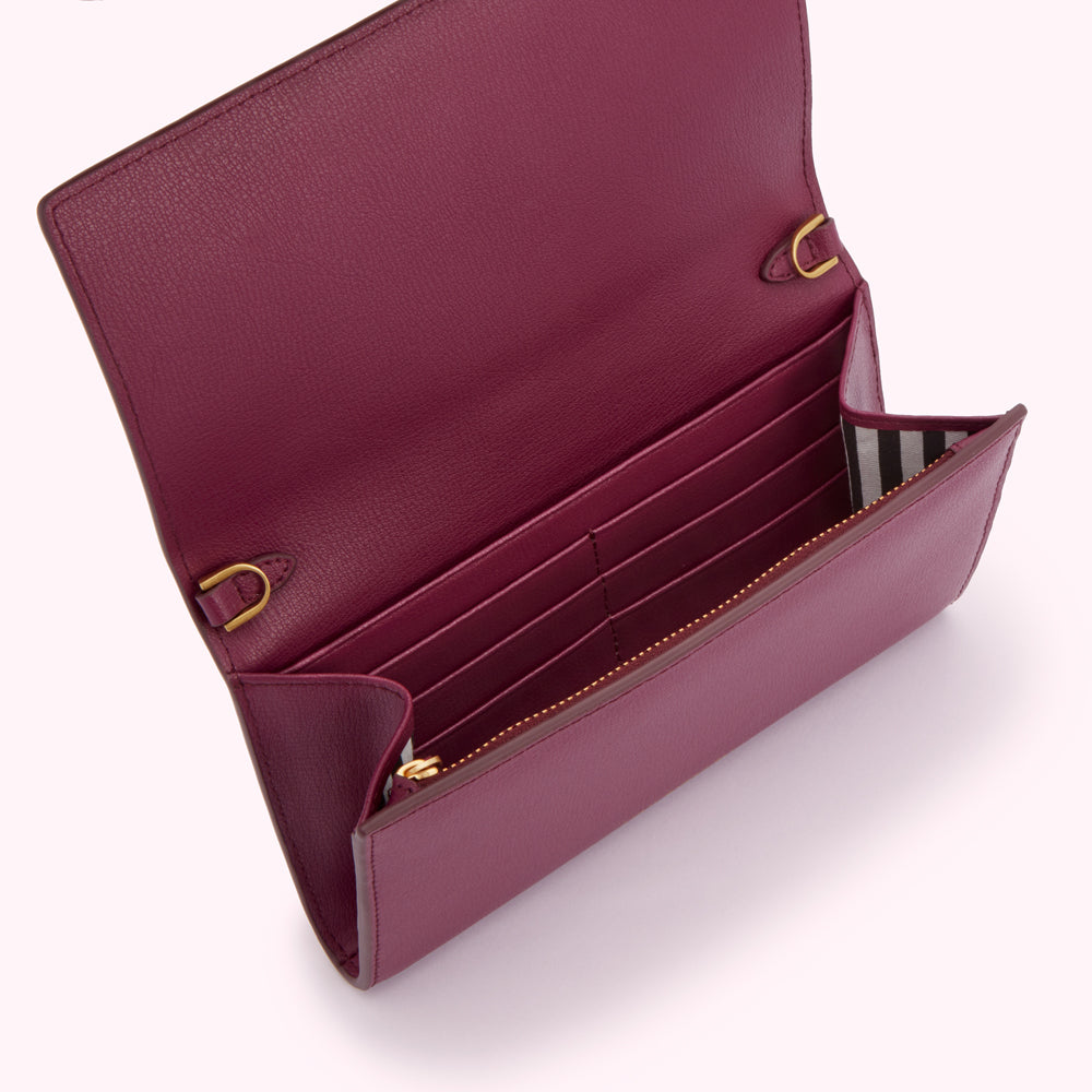 Peony Juniper Chain Wallet | Accessories| Lulu Guinness