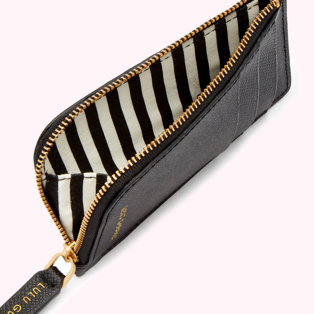 Black Leah Wallet | Designer Accessories | Lulu Guinness