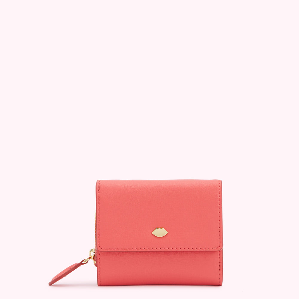 CORAL LEATHER JODIE WALLET