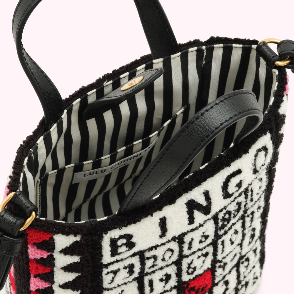 ルル　ギネス　Lulu Guinness BINGO トートバッグ ブラック Black Bingo Bibi Tote Bag | Designer Bags | Lulu Guinness