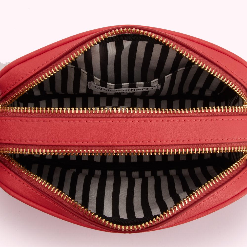 Coral Leather Cole Crossbody Bag Lulu Guinness