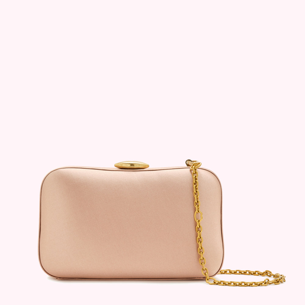 Pink satin deals evening bag