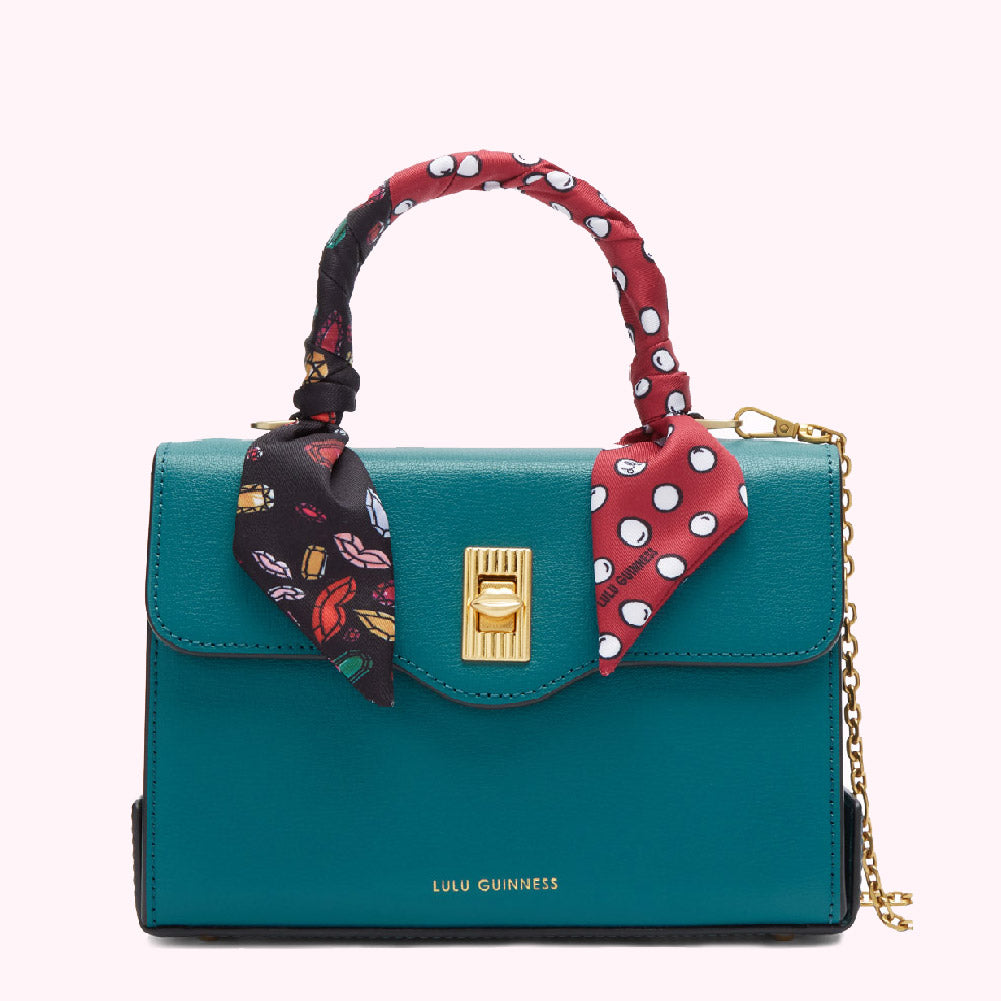Emerald Medium Turnlock Queenie Handbag | Lulu Guinness