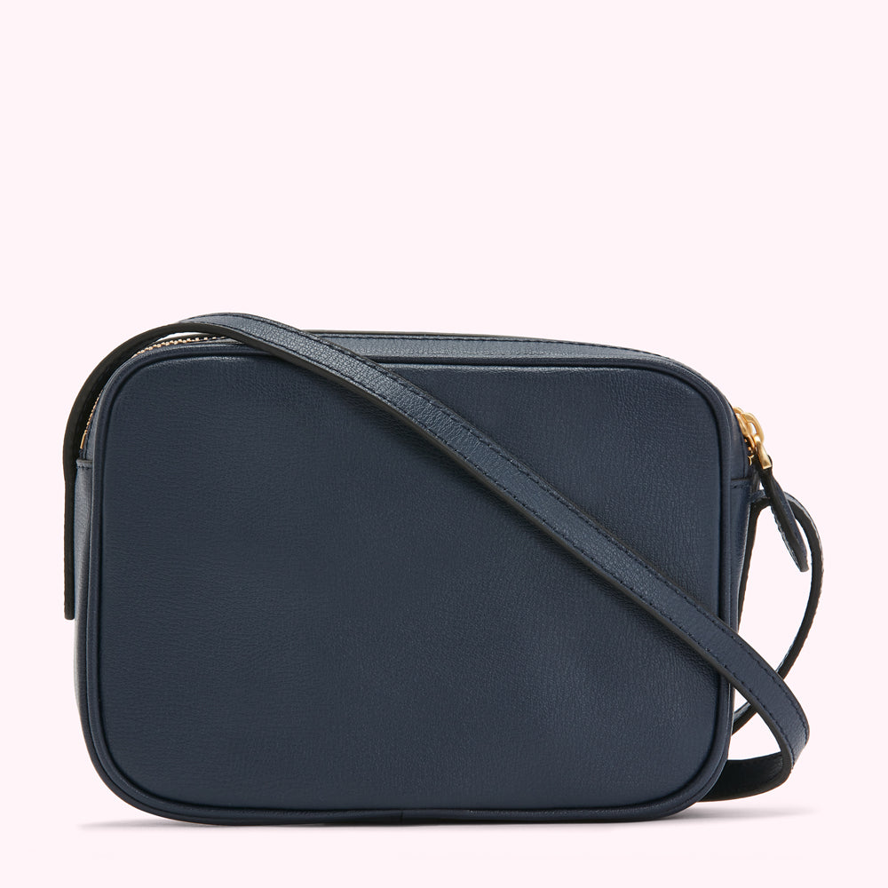 Navy Leather Cole Crossbody Bag Lulu Guinness