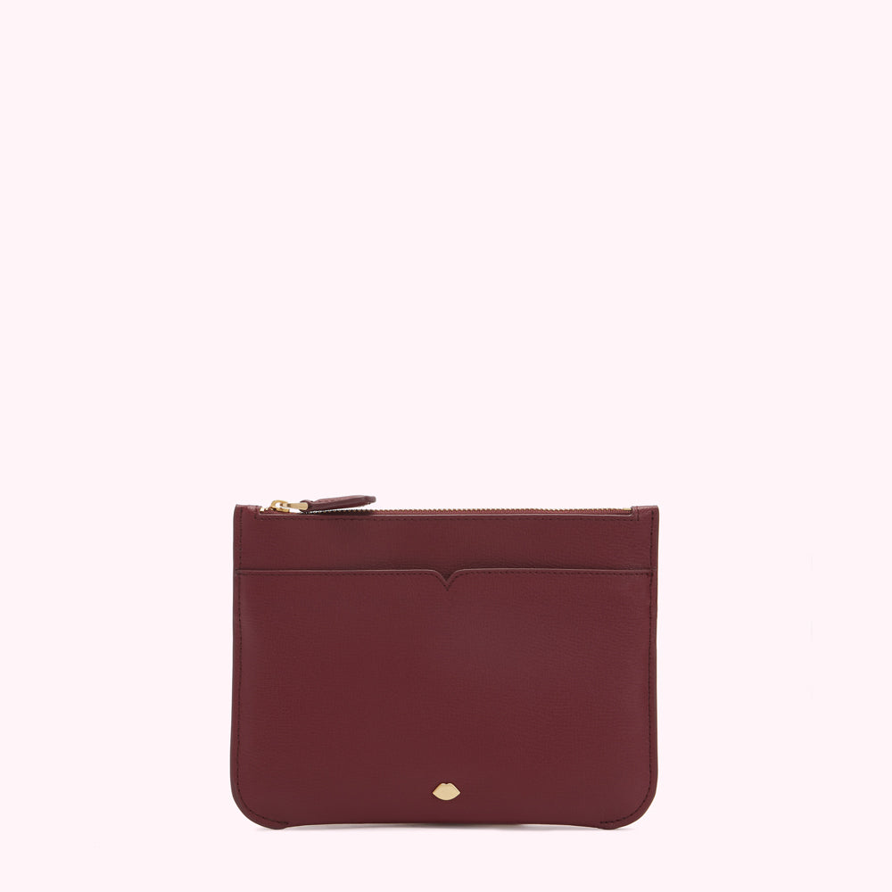 Rosewood Leather Ava Pochette | Lulu Guinness