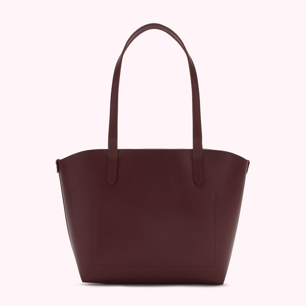 ROSEWOOD LEATHER SMALL IVY TOTE BAG