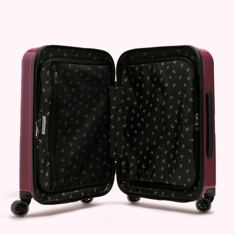 Peony Lulu Lips Cabin Spinner Case | Designer Luggage
