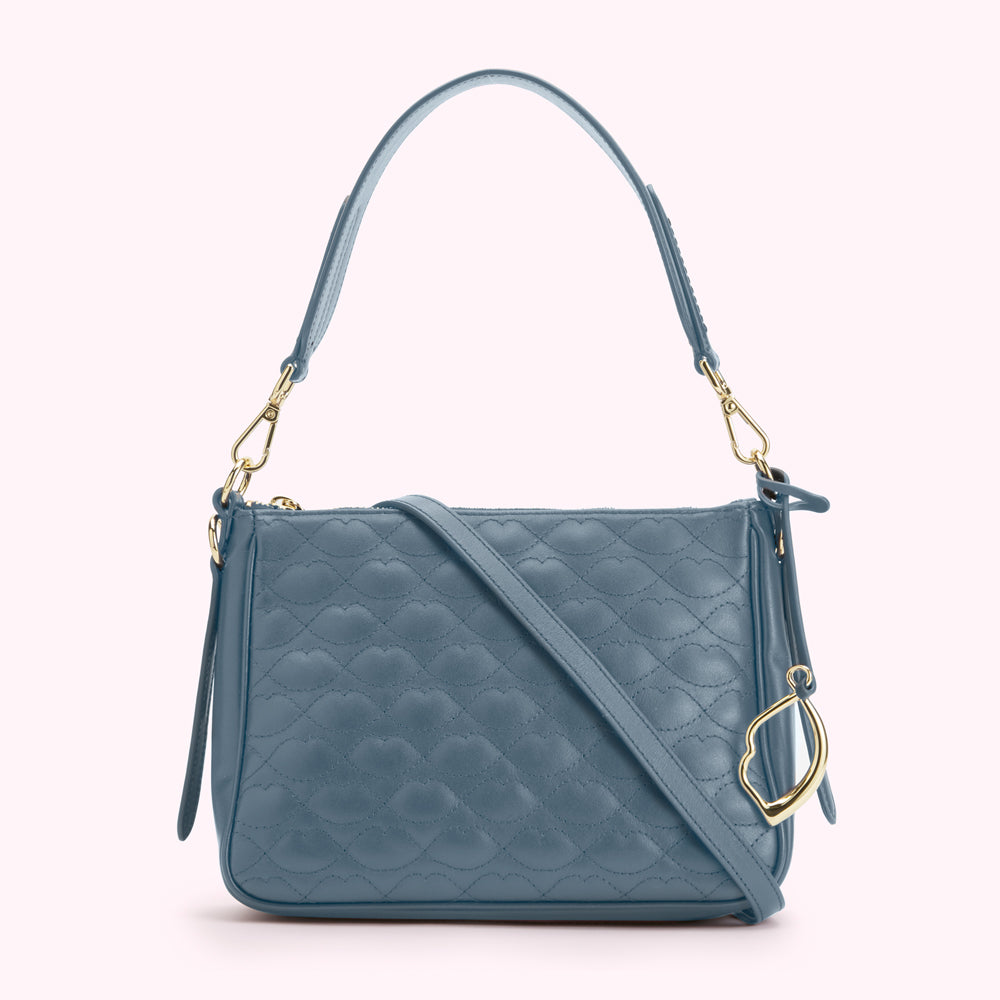 Seal Small Quilted Lip Leather Callie Crossbody Bag