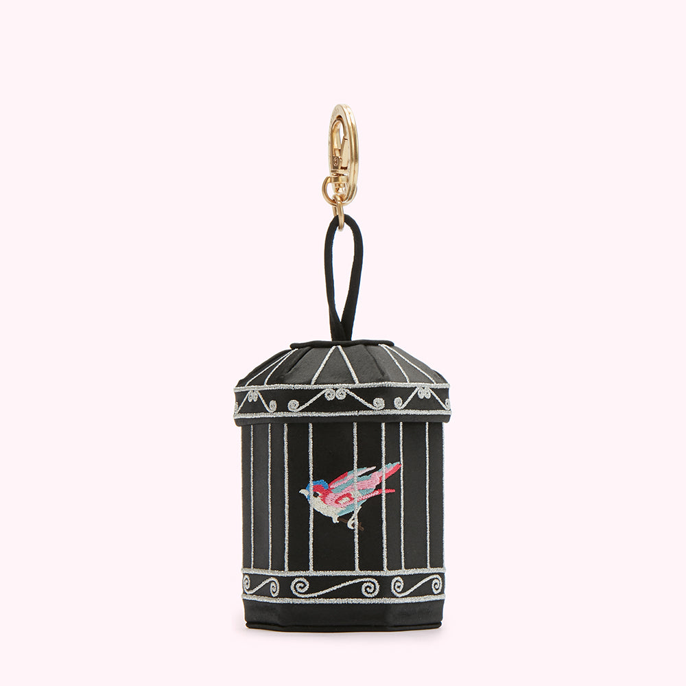 【LULU GUINNESS】ミニ復刻版 BIRDCAGE 鳥かご バッグチャーム Black Birdcage Mini Collectible Charm | Lulu Guinness