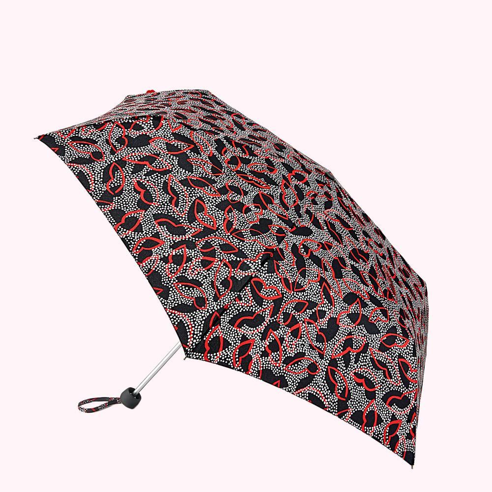 BLACK CHALK RED DOTTIE LIPS UMBRELLA