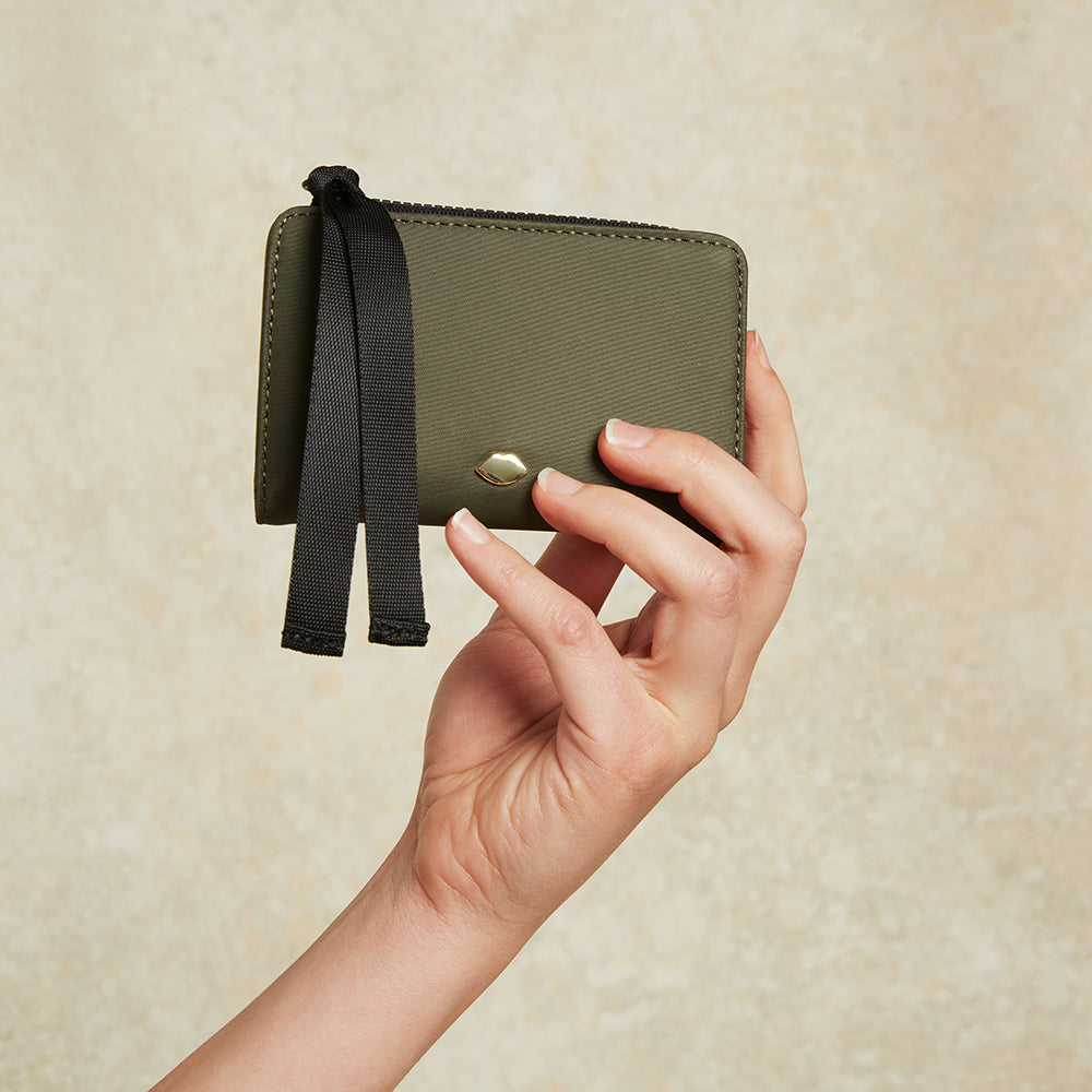 BAY LEAF GREEN NYLON MILA WALLET