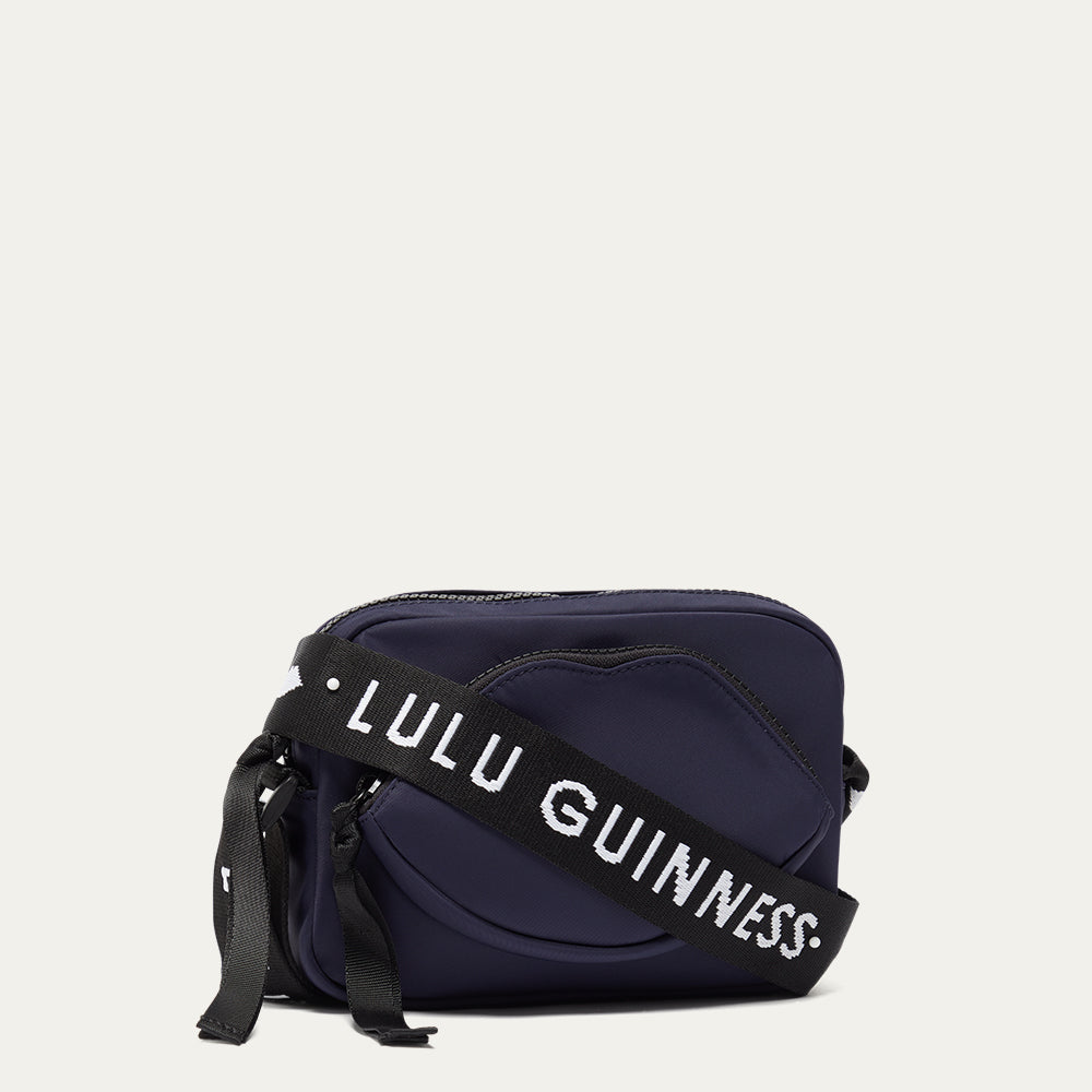 NAVY NYLON PAM CROSSBODY BAG