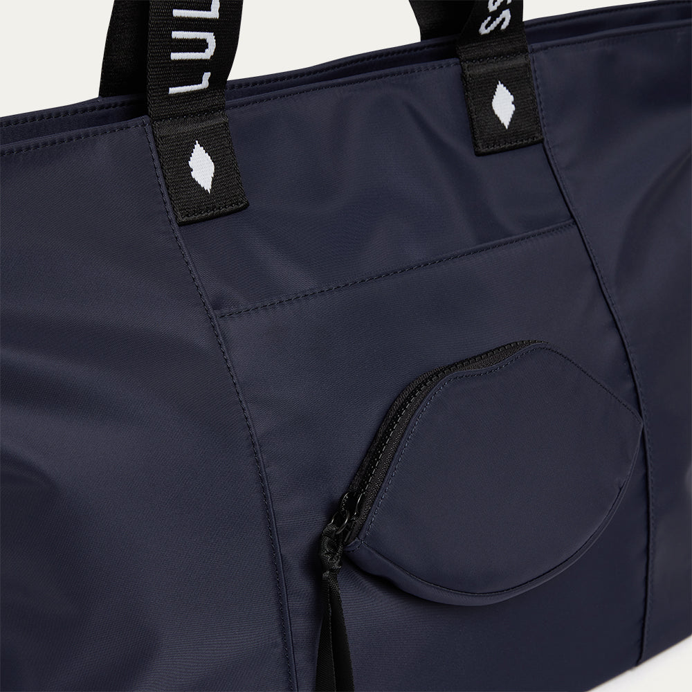 NAVY NYLON MACY TOTE BAG