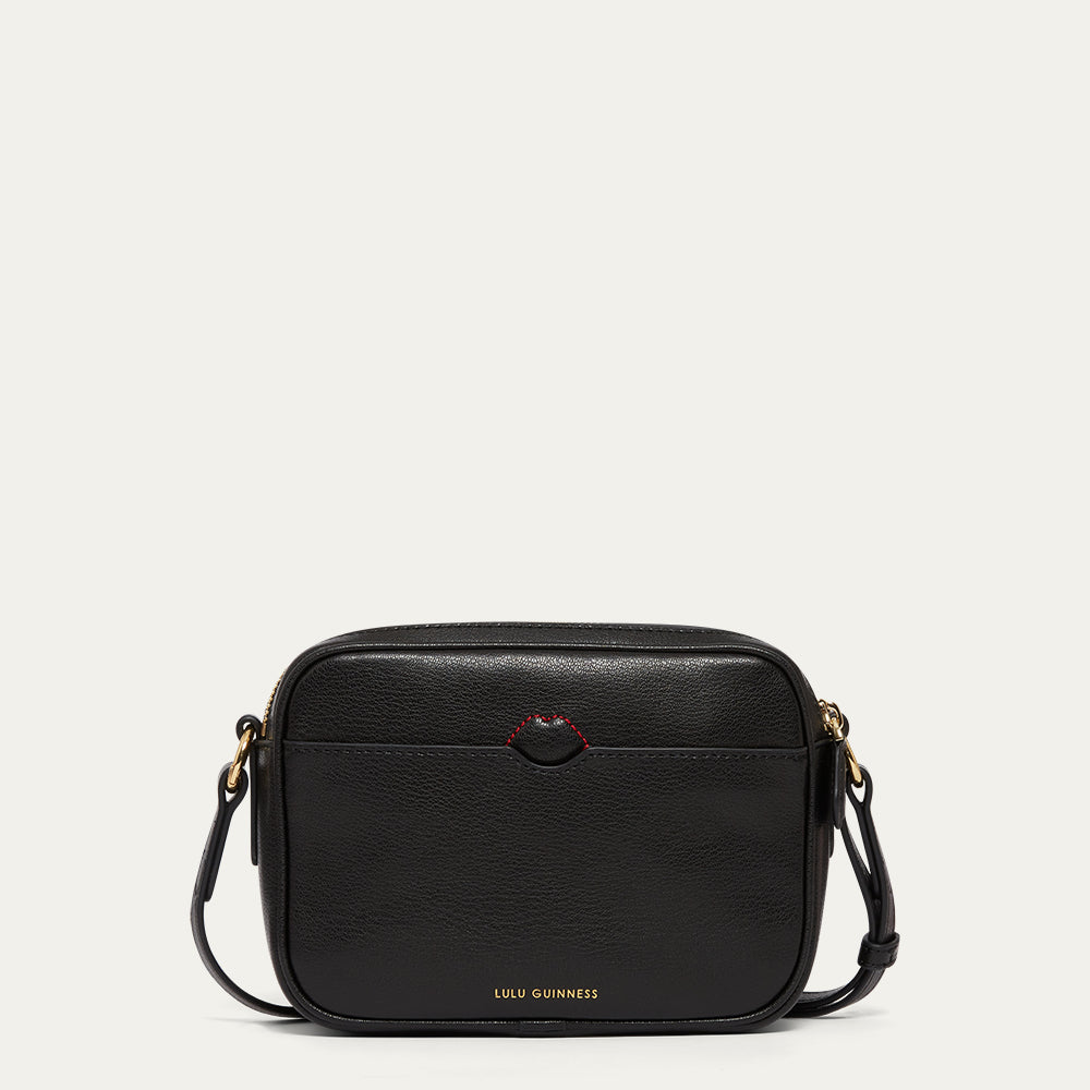 BLACK LEATHER REESE CROSSBODY BAG