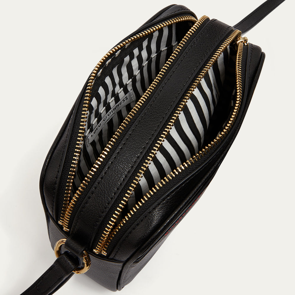 BLACK LEATHER REESE CROSSBODY BAG