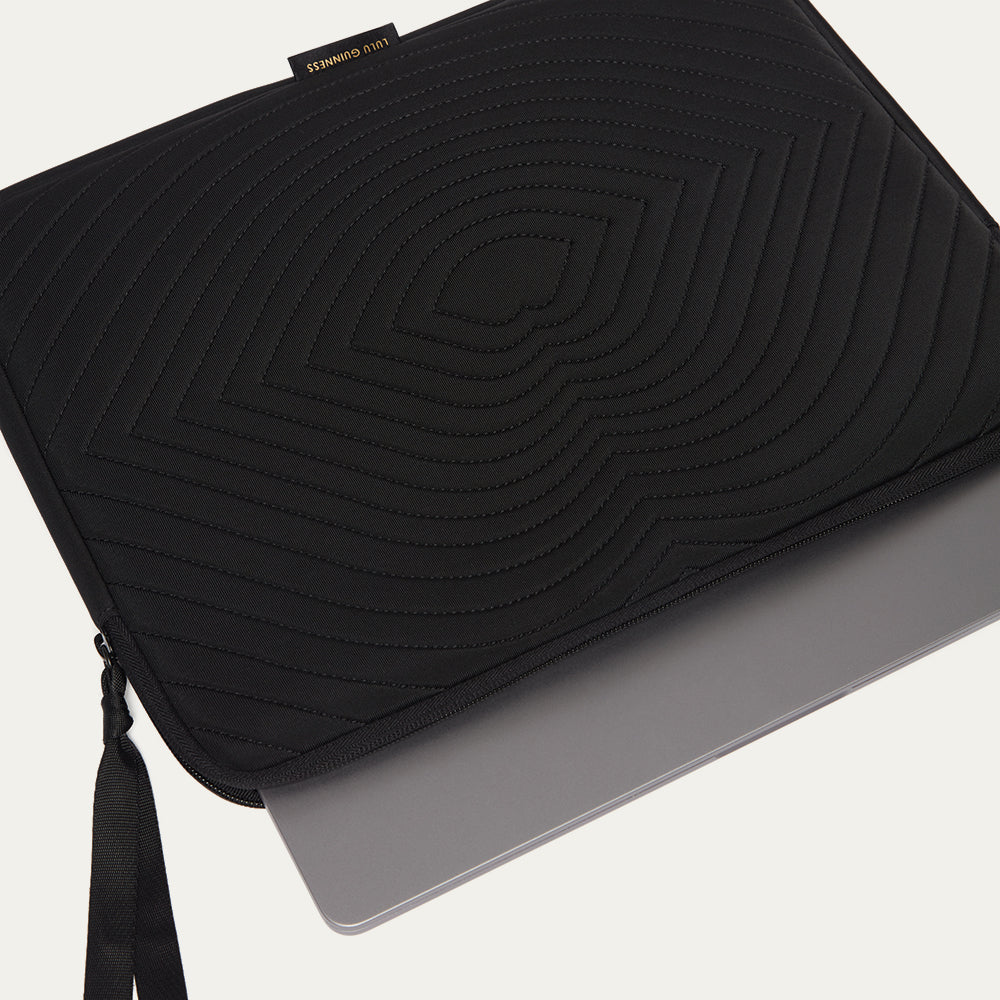 Black Lip Ripple Betty Laptop Case | Technology Cases | Lulu Guinness