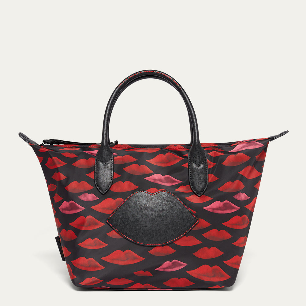 Lulu Guinness Tote Bags for Women 2 2906010323 lip print small tote