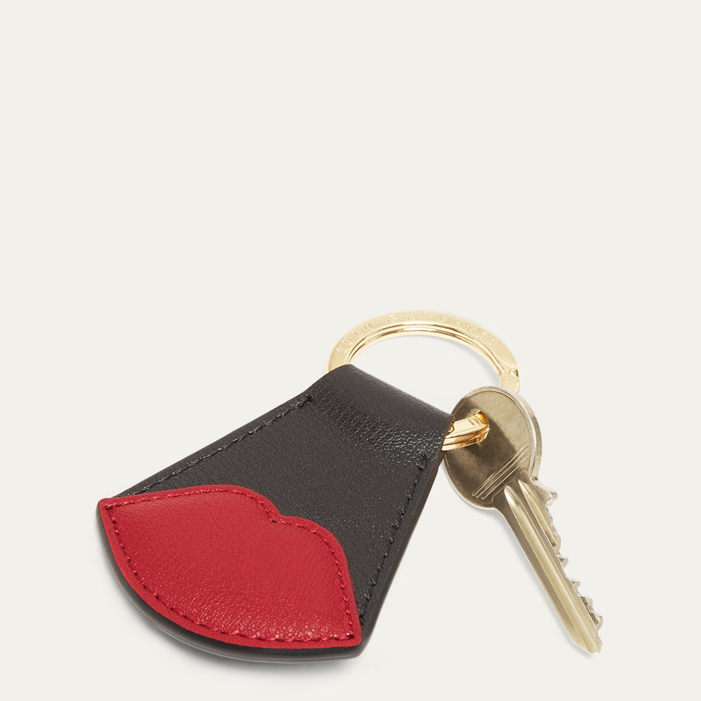 BLACK MULTI LULU LIP AYLA TAB KEYRING
