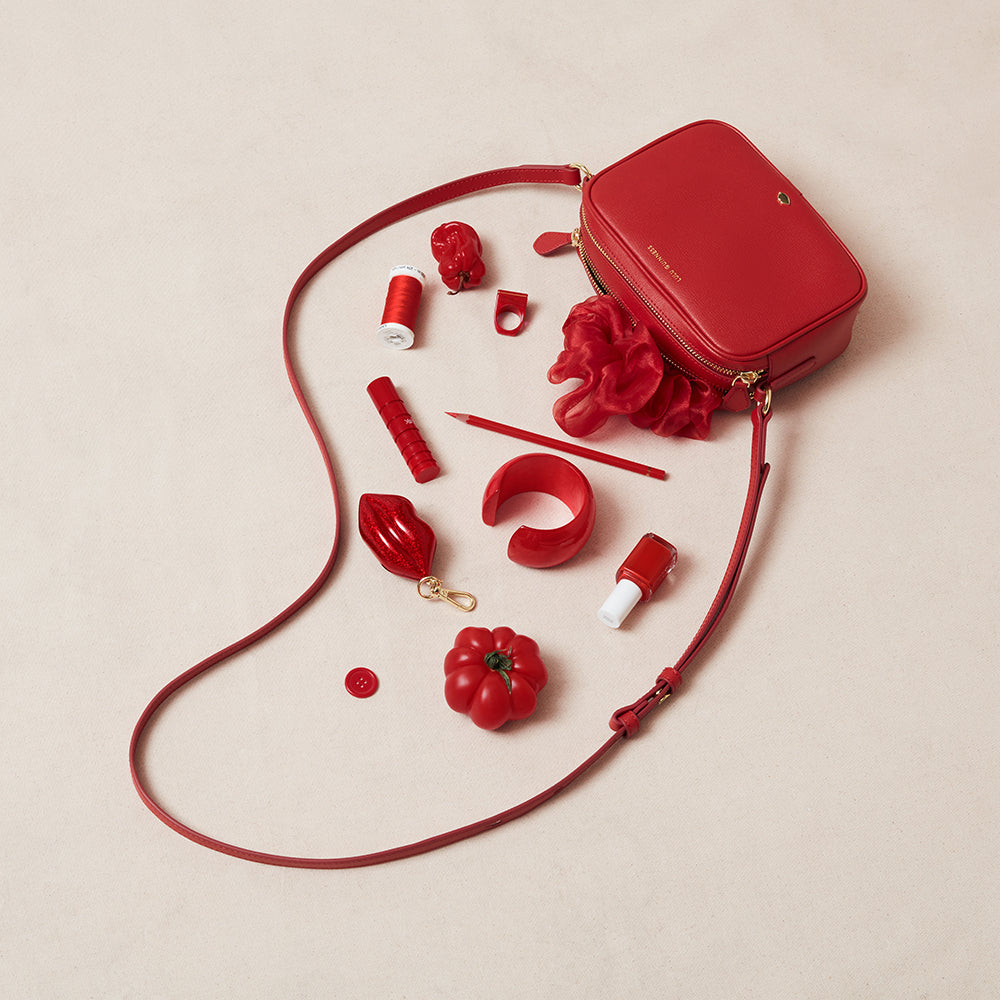 Red Leather Cole Crossbody Bag | Lulu Guinness