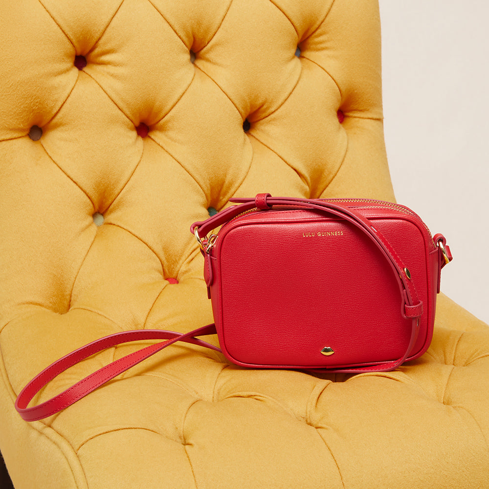 Lulu Red Small Lips Clutch Bag | Lulu Guinness