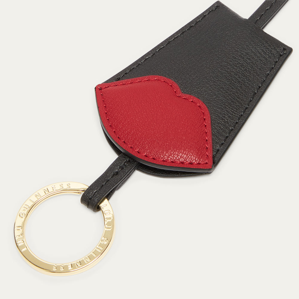 BLACK MULTI LULU LIP SARA KEYRING