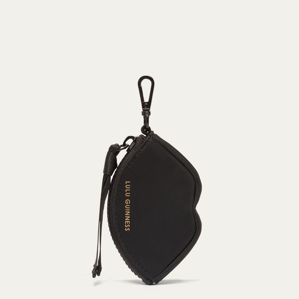 BLACK LULU LIP BOBBIE BAG CHARM