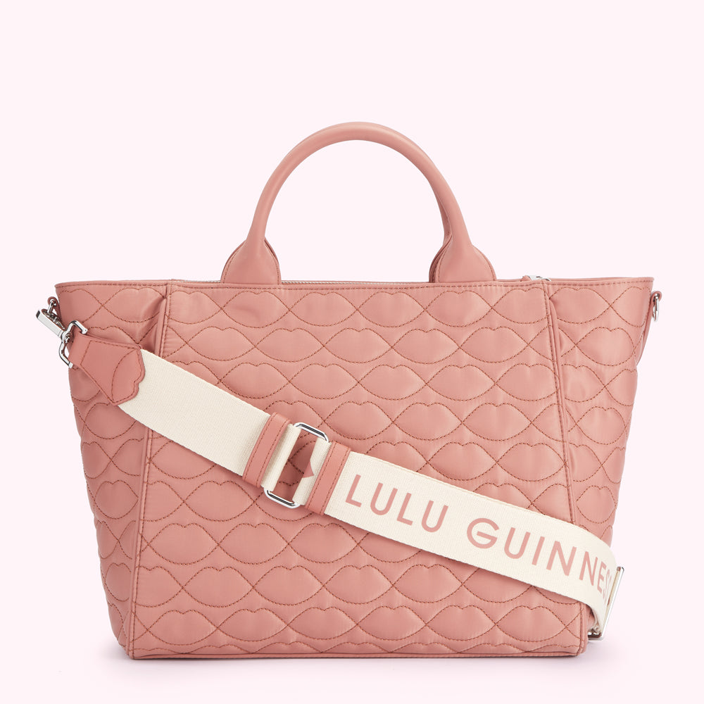 AGATE QUILTED LIPS CARLY TOTE BAG