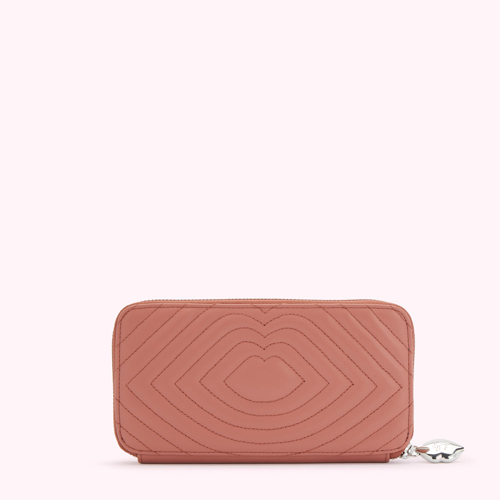 Agate Lip Ripple Leather Tansy Wallet | Lulu Guinness